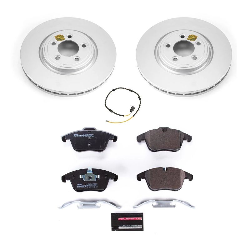 Power Stop 13-15 Jaguar XF Front Euro-Stop Brake Kit Brake Kits - OE PowerStop