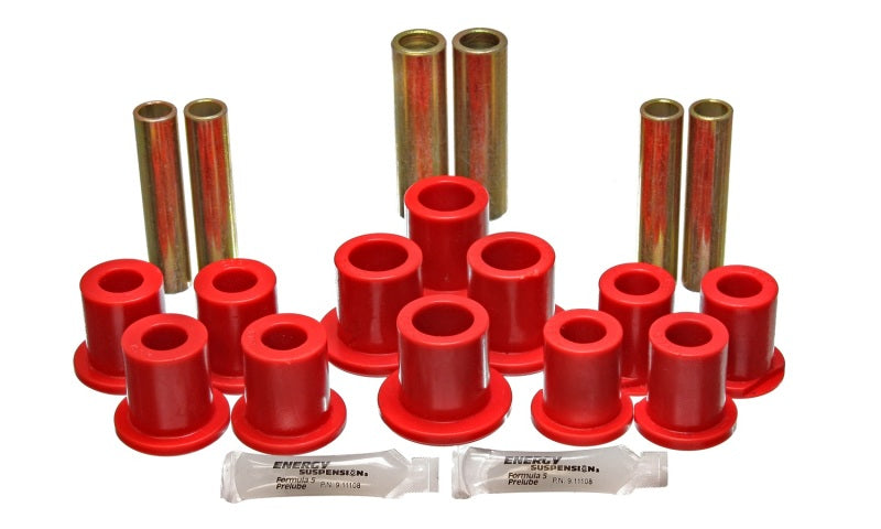 Energy Suspension Fd Rr Spring Bush Set Complete - Red Bushing Kits Energy Suspension