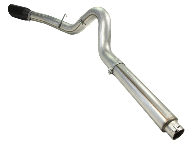 aFe MACHForce XP 5in DPF-Back Stainless Steel Exh Sys, Black tip, Ford Diesel Trucks 08-10 V8-6.4L DPF Back aFe