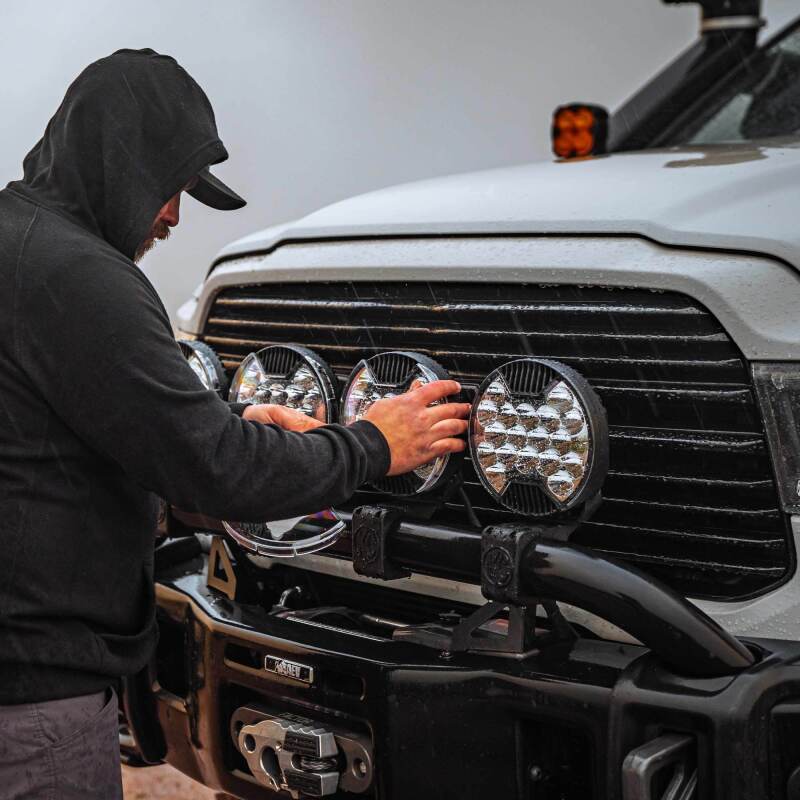 KC HiLiTES SlimLite 8in. LED Light Shield (Shield Only) - Clear Light Covers and Guards KC HiLiTES