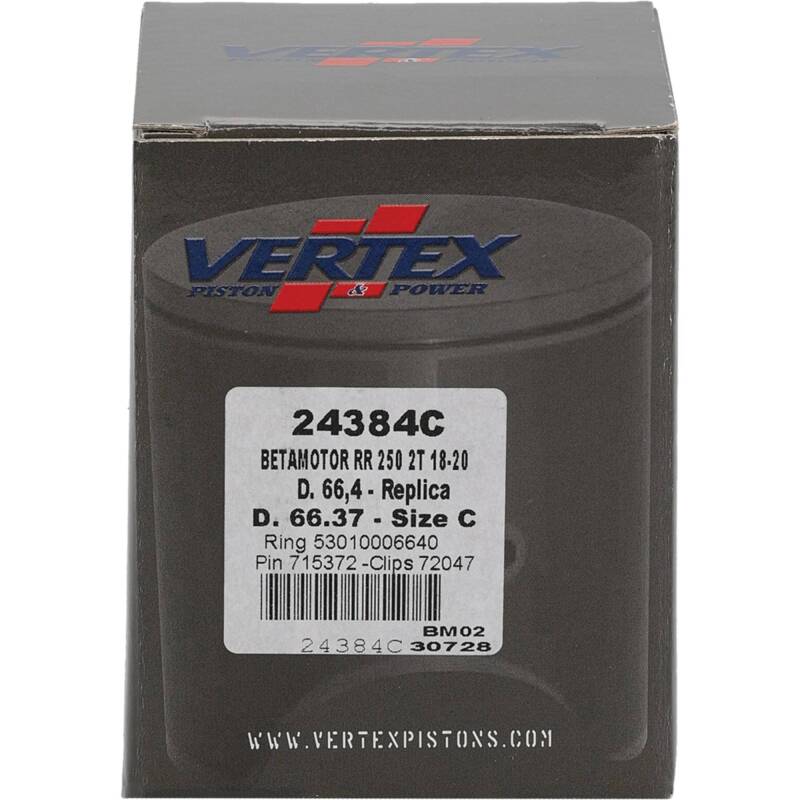 Vertex Piston 18-24 Beta RR 2T 250 250cc Cast Replica Piston Kit Piston Sets - Powersports Vertex Pistons