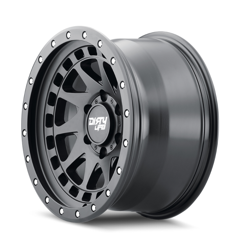 Dirty Life 9311 Enigma Pro 17x9/5x127 BP/-12mm Offset/71.5mm Hub Matte Black Wheel - Beadlock Wheels - Cast Dirty Life