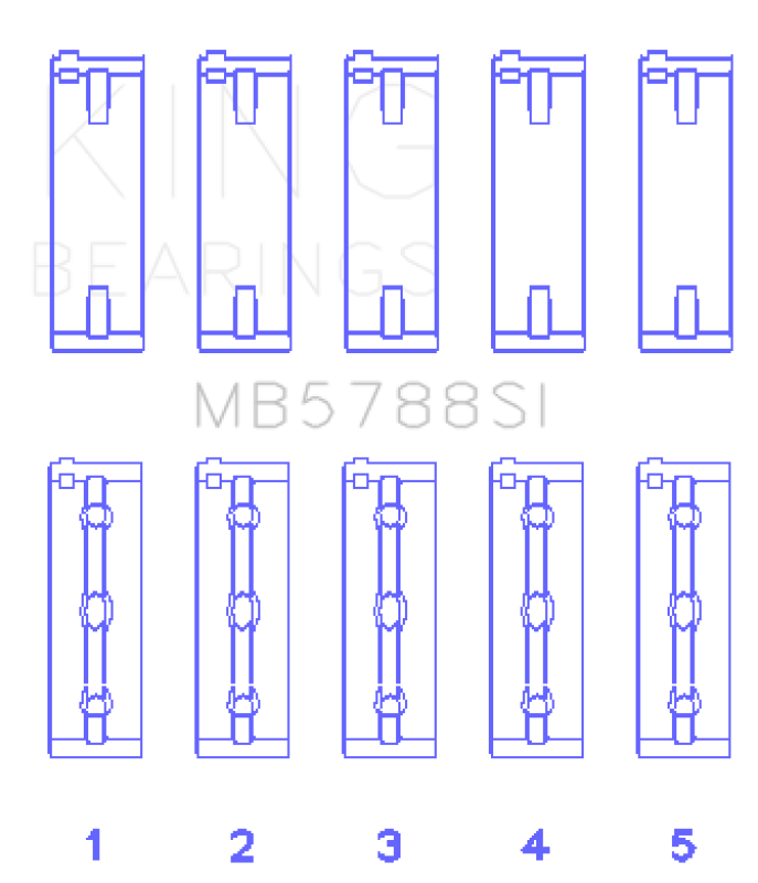 King Engine Bearings Suzuki J24B (Size +0.50mm) Main Bearing Set Bearings King Engine Bearings
