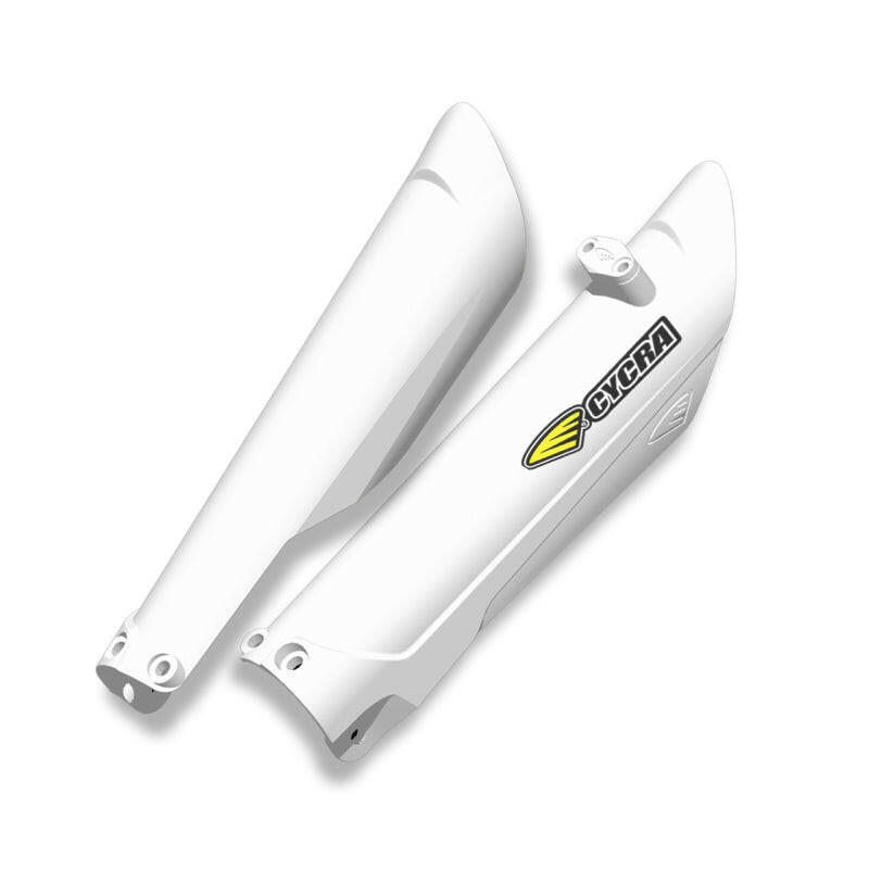 Cycra 15-23 KTM 125-500 SX/XC/SX-F/XC-F/XC-W/XCF-W/EXC-F Performance Fork Guards - White Plastics Cycra