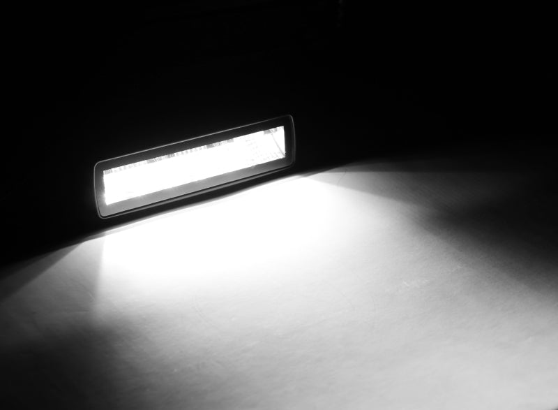 Go Rhino Xplor Blackout Combo Series Sixline LED Flood Lights w/Amber (Surface Mount) - Blk (Pair) Light Bars & Cubes Go Rhino