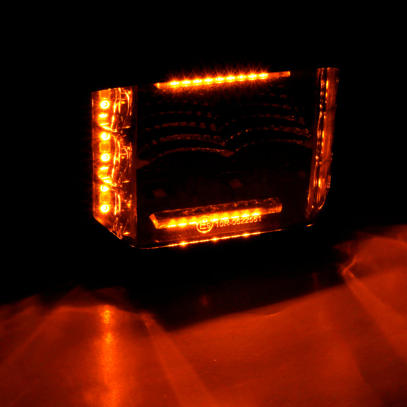 Go Rhino Xplor Blackout Combo Series Cube Sideline LED Flood Lights w/Amber 4x3 - Blk (Pair) Light Bars & Cubes Go Rhino