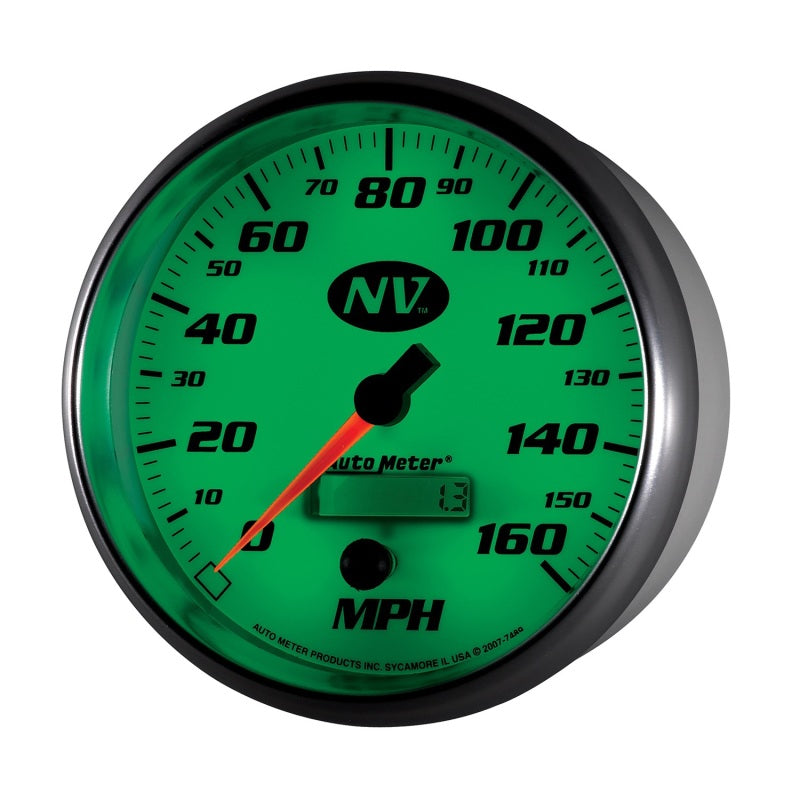 AutoMeter Gauge Speedometer 5in. 160MPH Elec. Programmable NV Gauges AutoMeter