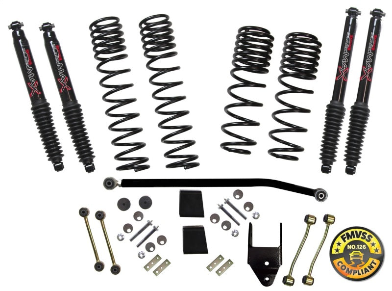 Skyjacker 2018 Jeep Wrangler (JL) 2DR 3.5in Suspension Lift Kit w/Black Max Shocks Lift Kits Skyjacker