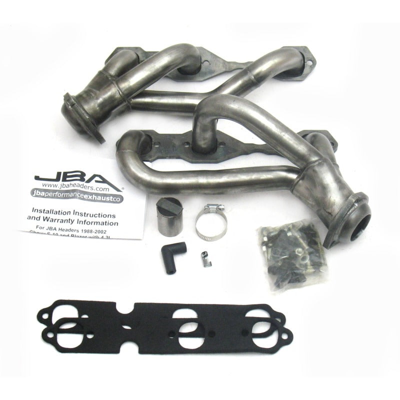 JBA 88-95& 02-03 GM S-Truck 4.3L V6 2WD 1-1/2in Primary Raw 409SS Cat4Ward Header Headers & Manifolds JBA