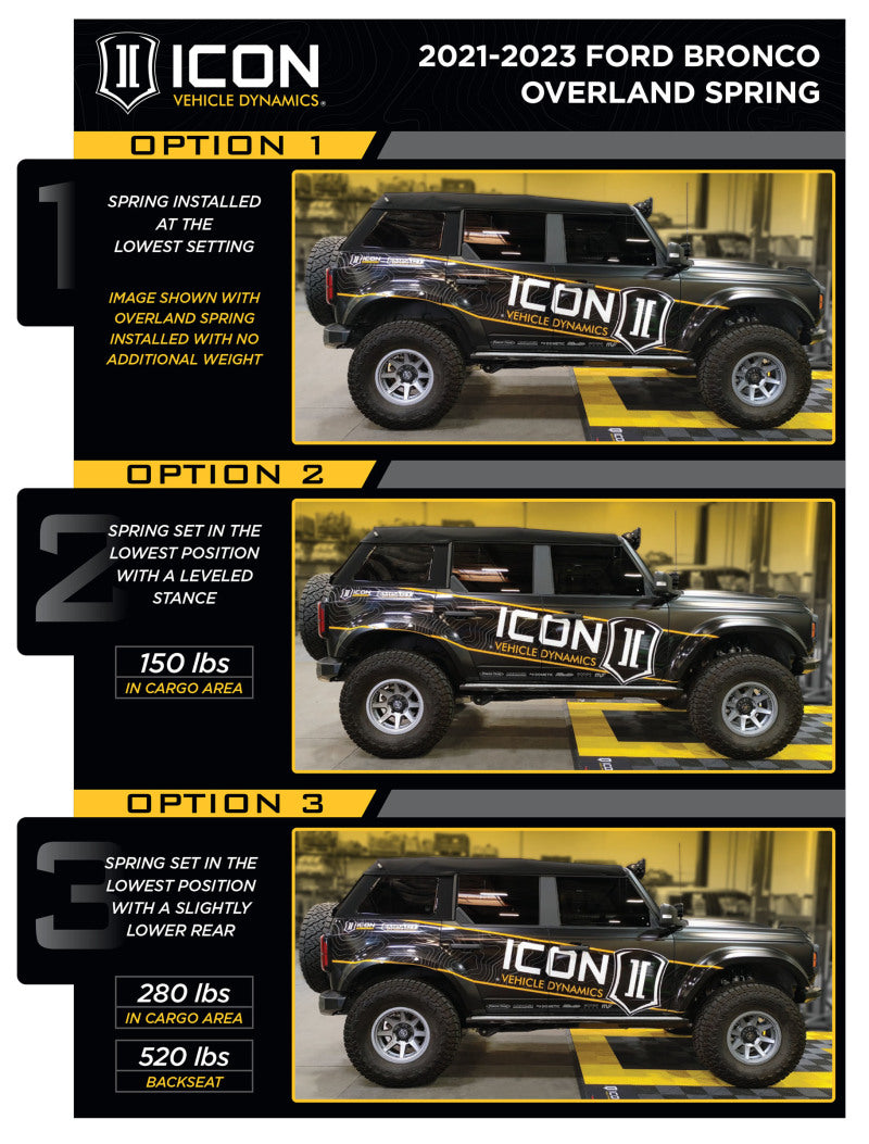 ICON 21-23 Bronco Rear 2.5 VS RR CDCV Coilover Kit Coilovers ICON