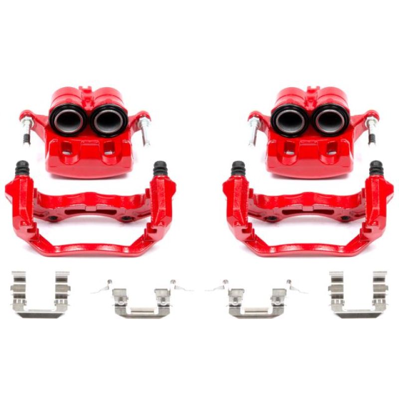 Power Stop 05-07 Infiniti G35 Front Red Calipers w/Brackets - Pair Brake Calipers - Perf PowerStop