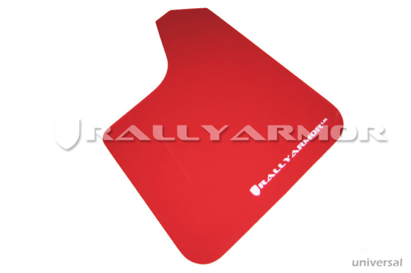 Rally Armor Universal Fit (No Hardware) Red UR Mud Flap w/ White Logo Mud Flaps Rally Armor