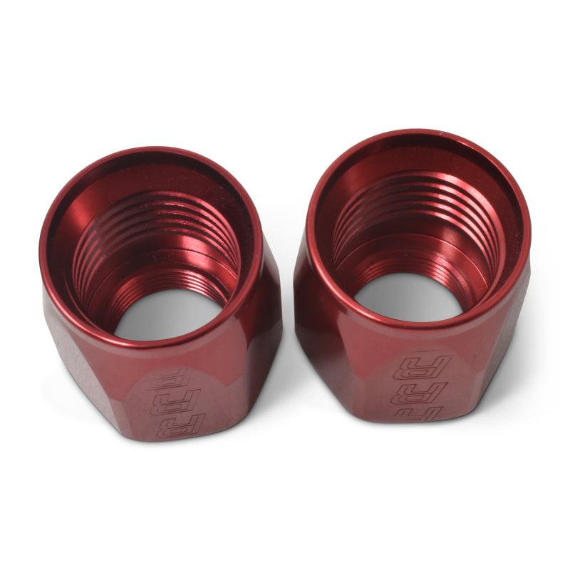 Russell Performance 2-Piece -10 AN Full Flow Swivel Hose End Sockets (Qty 2) - Polished and Red Fittings Russell