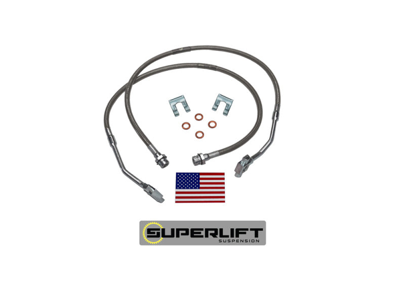 Superlift 79-86 GM Pickup/Blazer/Suburban w/ 8-12in Lift Kit (Pair) Bullet Proof Brake Hoses Brake Line Kits Superlift