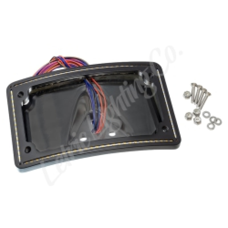 Letric Lighting 2014+ Sportster Perfect Plate Light Black Curved License Plate Frame License Frame Letric Lighting