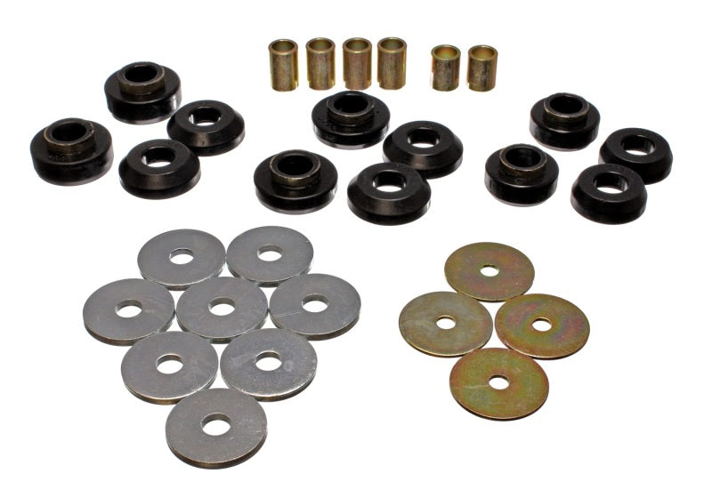 Energy Suspension 75-79 Chevrolet Nova / Chevy II Black Body Mount Set Bushing Kits Energy Suspension