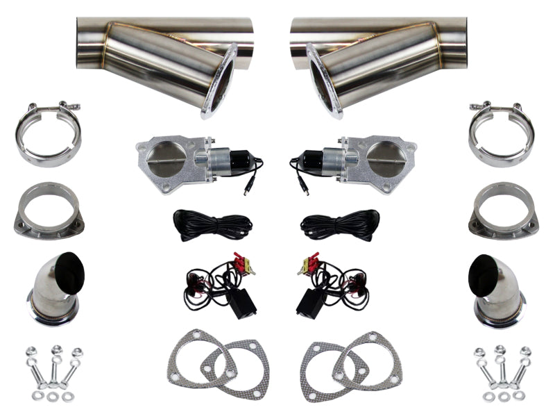 Granatelli 2.25in Stainless Steel Electronic Dual Exhaust Cutout Exhaust Cutouts Granatelli Motor Sports