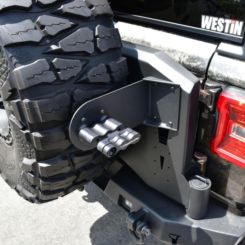 Westin 07-18 Jeep Wrangler JK / 18-22 Jeep Wrangler JL RotoPax Mount - Tex. Blk Ladder Racks Westin