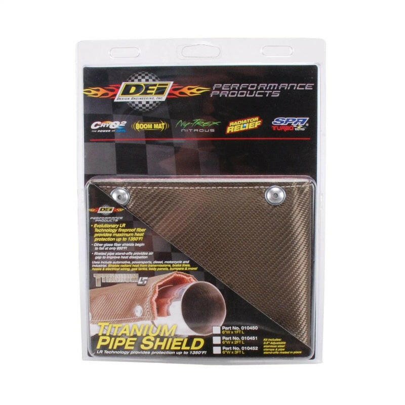 DEI Pipe Shield w/Stainless Steel Clamps - 6in x 24in - Titanium Thermal Sleeves DEI
