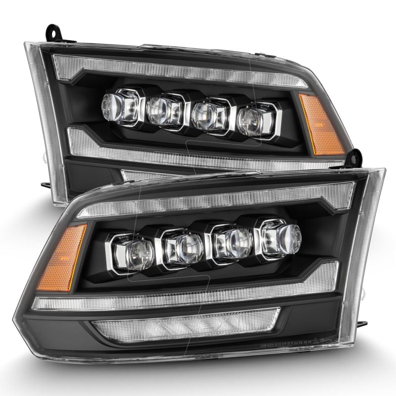 AlphaRex 09-18 Ram 2500 NOVA LED Proj Headlights Plank Style Chrome w/Activ Light/Seq Signal/DRL Headlights AlphaRex