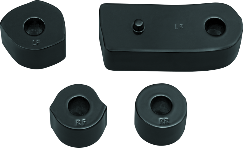 Kuryakyn Driver Floorboard Spacers 18-Up Softail Models Gloss Black Footpegs Kuryakyn