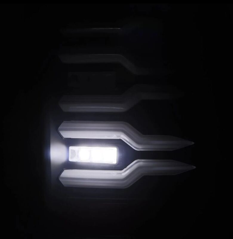 AlphaRex 07-14 Chevrolet Silverado 1500/2500HD/3500HD Luxx-Series LED Tail Lights Blk w/Smoked Lens Tail Lights AlphaRex