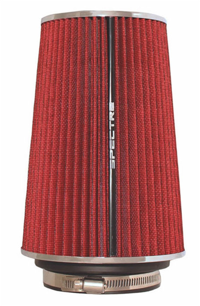 Spectre Adjustable Conical Air Filter 9-1/2in. Tall (Fits 3in. / 3-1/2in. / 4in. Tubes) - Red Air Filters - Universal Fit Spectre
