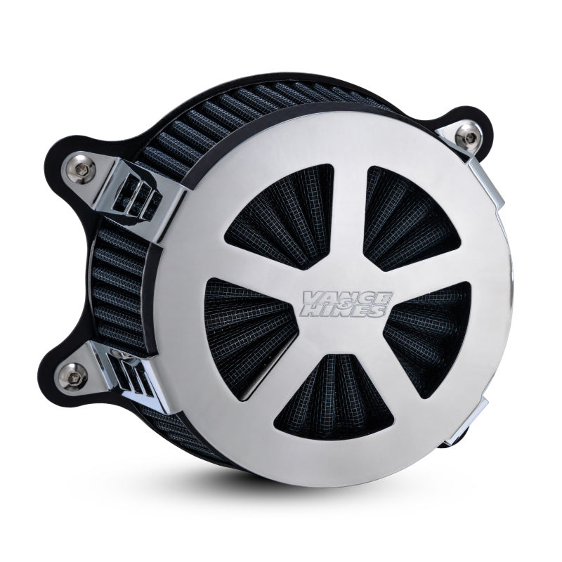 Vance & Hines HD Touring 08-16 Radiant V Intake Chrome Short Ram Air Intakes Vance and Hines