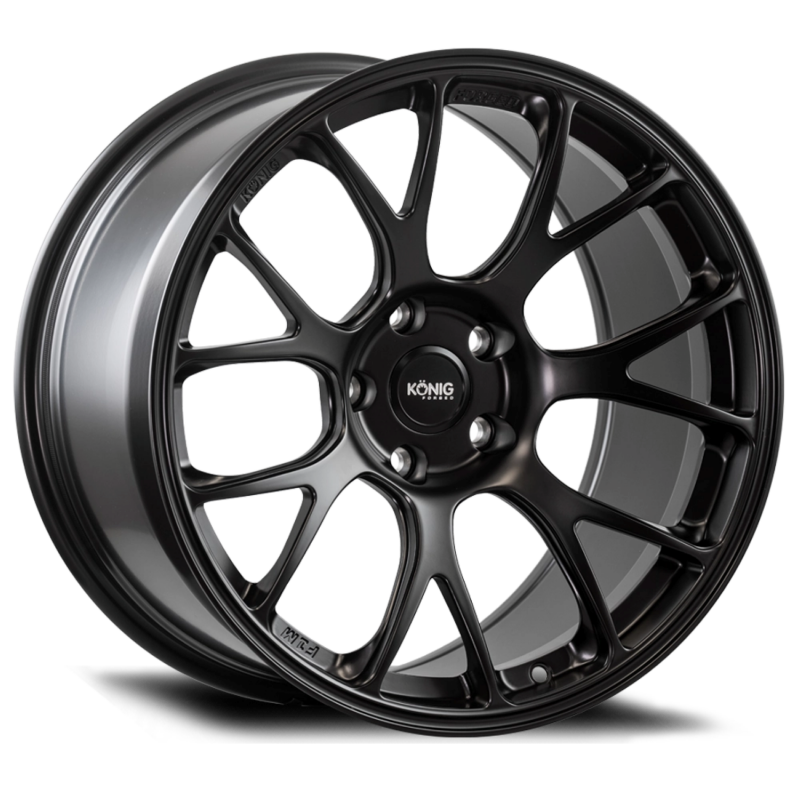 Konig Forged F1M 18X8.5 5X120 ET35 Satin Black Knurled Bead Wheels - Forged Konig