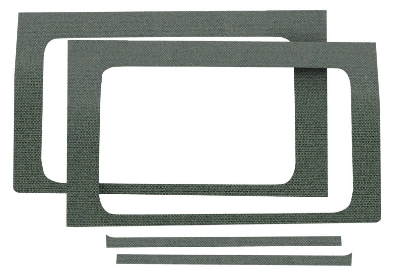 DEI 18-23 Jeep Wrangler JL 2-Door Boom Mat Rear Side Window Trim - 2 Piece - Gray Hard Top Accessories DEI