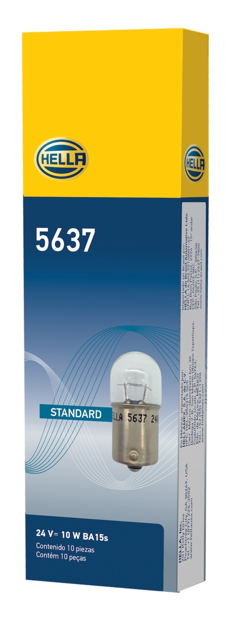 Hella Bulb 5637 24V 10W BA15s B6 Bulbs Hella