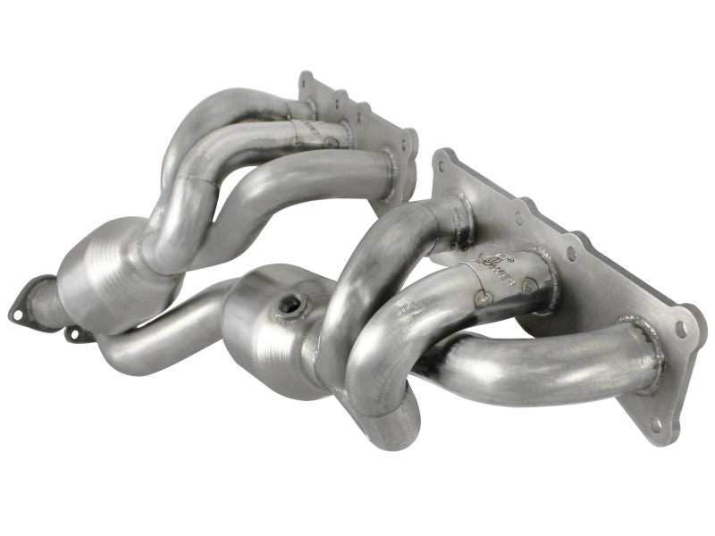 aFe 08-13 BMW 128i (E82/88) L6 3.0L Twisted Steel 304 Stainless Steel Long Tube Header w/ Cat Headers & Manifolds aFe