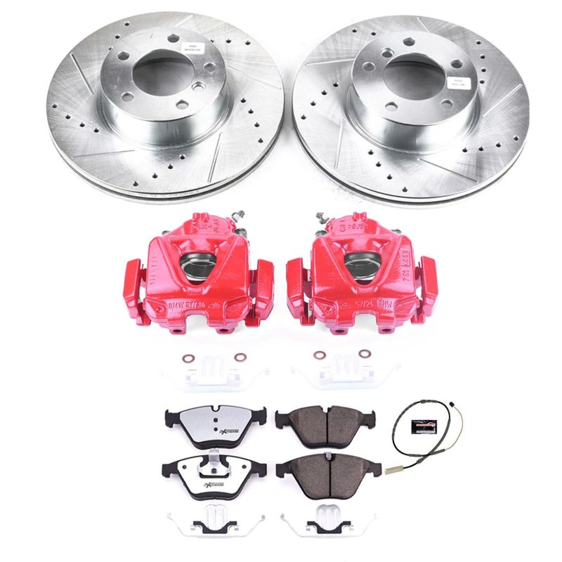 Power Stop 13-15 BMW X1 Front Z26 Street Warrior Brake Kit w/Calipers Brake Kits - Performance D&S PowerStop
