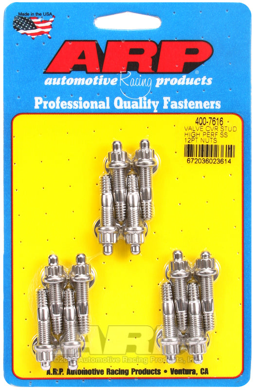 ARP Hi-perf SS 12pt Valve Cover Stud Kit 12pc Hardware Kits - Other ARP