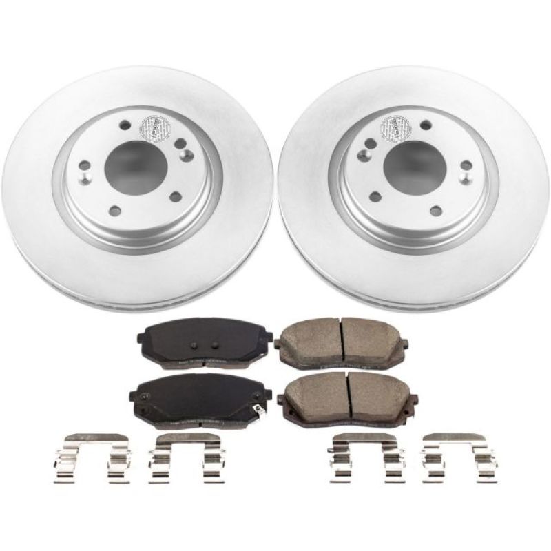Power Stop 16-19 Hyundai Sonata Front Z17 Evolution Geomet Coated Brake Kit Brake Kits - Performance Blank PowerStop