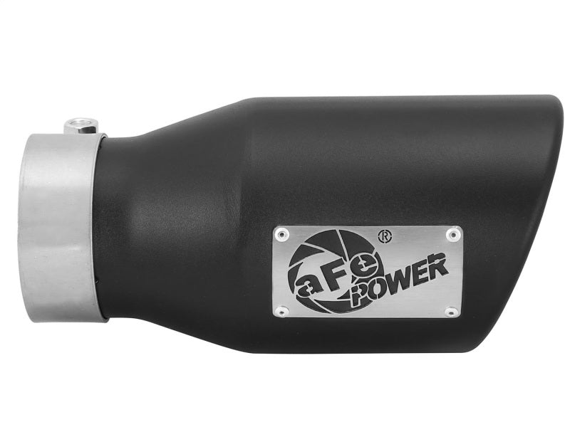 aFe Power Gas Exhaust Tip Black- 3 in In x 4.5 out X 9 in Long Bolt On (Black) Catback aFe