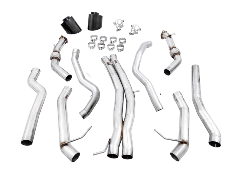 AWE Tuning Audi B9.5 RS5 Sportback Non-Resonated Track Edition Exhaust - RS-Style Diamond Blk Tips Catback AWE Tuning