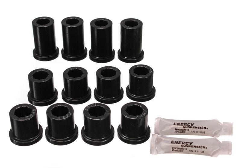 Energy Suspension 84-85 Toyota 4Runner 2 & 4WD Black Front Leaf Spring Bushing Set Bushing Kits Energy Suspension