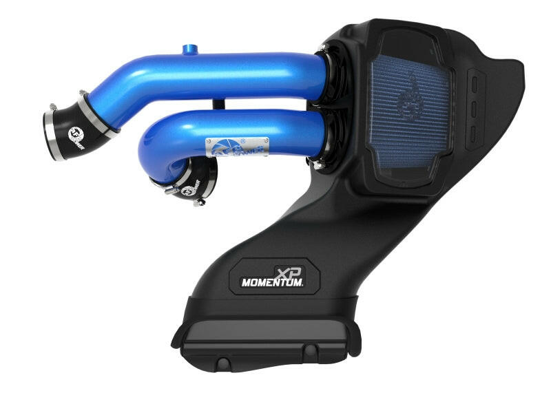 aFe 21-22 Ford F-150 Raptor V6-3.5L(tt) Momentum XP Cold Air Intake System - Blue w/ Pro 5R Filter Cold Air Intakes aFe