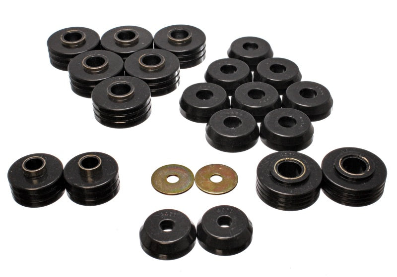 Energy Suspension 80-96 Ford Bronco 4WD Black Body Mount Set Bushing Kits Energy Suspension