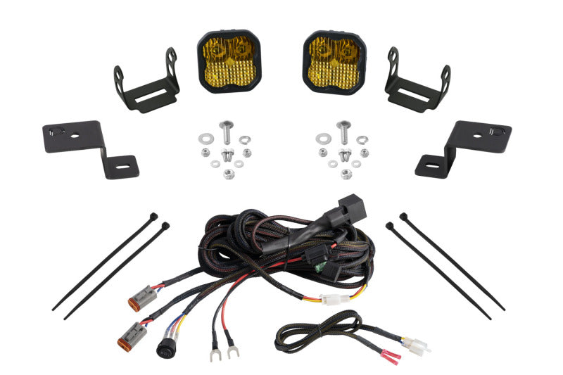 Diode Dynamics 21-22 Ford F-150 SS3 Stage Series Backlit Ditch Light Kit - Yellow Pro Combo Light Accessories and Wiring Diode Dynamics