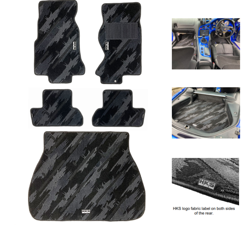 HKS FLOOR MATS FD3S FULL SET OCT RHD Floor Mats Carpeted HKS