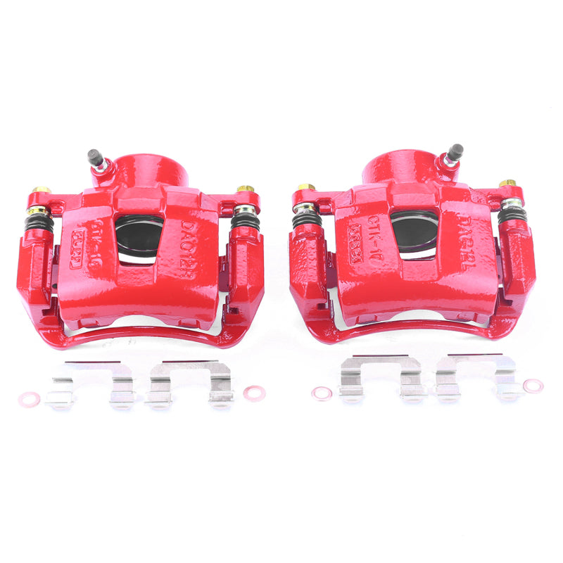 Power Stop 04-11 Chevrolet Aveo Front Red Calipers w/Brackets - Pair Brake Calipers - Perf PowerStop