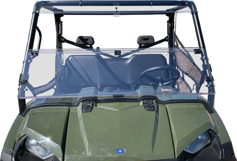 QuadBoss 16-22 Can-Am Defender HD10 Windbreak Folding Windshield Windshields QuadBoss