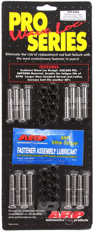 ARP SB Chevy 350 wave-loc rod bolt kit Rod Bolt Kits ARP