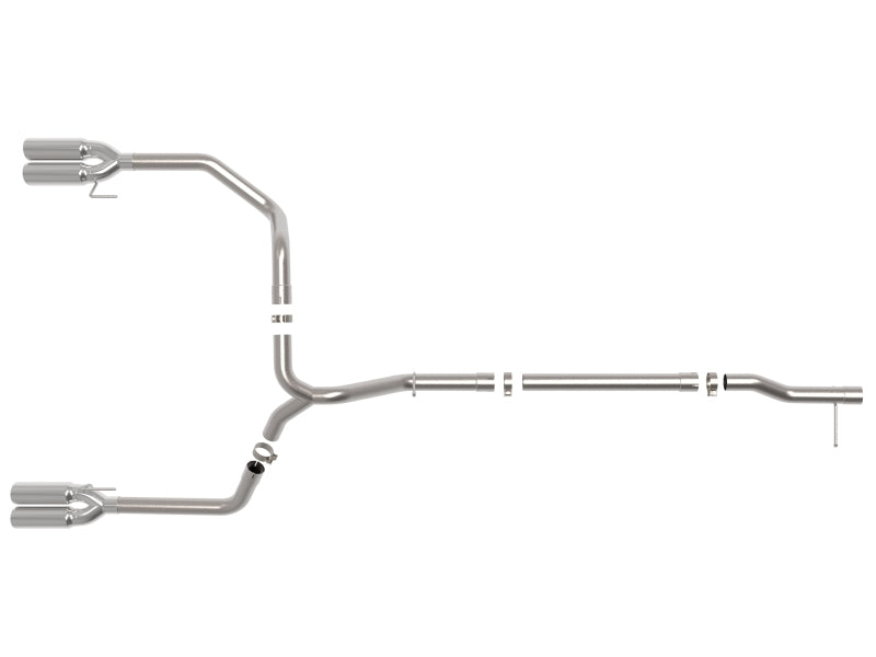 aFe GM Trucks 23-24 L6-3.0L (td) LZ0 Vulcan Series 3in 304 SS DPF-Back Exhaust System w/Polished Tip DPF Back aFe