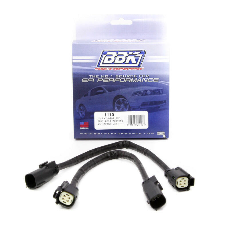 BBK 11-14 Mustang V6 GT Rear O2 Sensor Wire Harness Extensions 12 (pair) Gauge Components BBK