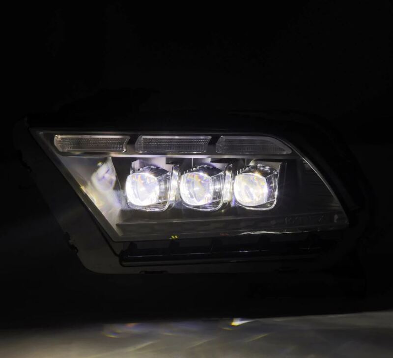 AlphaRex 10-12 Ford Mustang NOVA-Series LED Projector Headlights Blk w/Activ Light & Seq.Sig /SB DRL Headlights AlphaRex