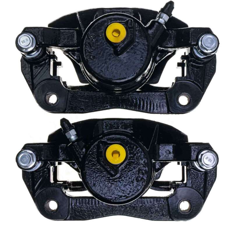Power Stop 02-04 Honda CR-V Front Black Caliper - Pair w/Bracket Brake Calipers - Perf PowerStop