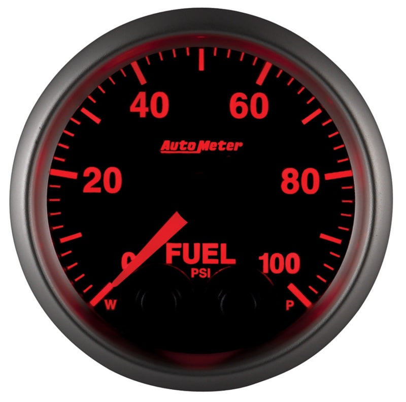 Autometer Elite 52mm 0-100 PSI Fuel Pressure Peak & Warn w/ Electronic Control Gauge Gauges AutoMeter